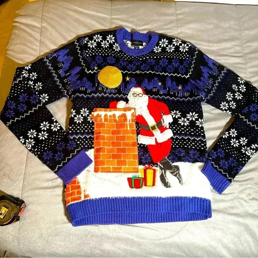 Blizzard Bay men’s medium very cute “ugly Christmas sweater” men’s size Large